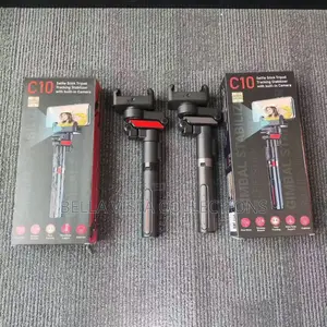 C10 Selfie Stick Tripod Tracking Stabilizer With Built-in Camera