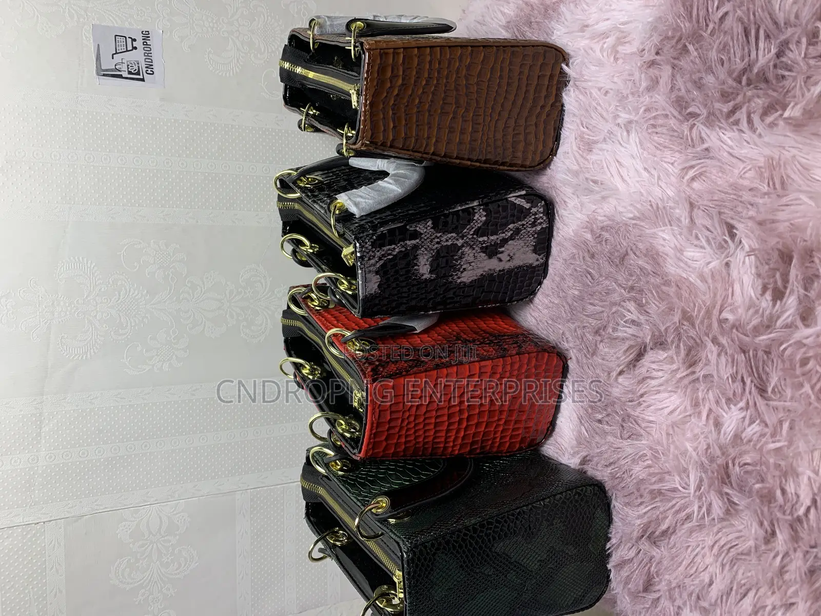 Lizard Pattern Princess Diana Handbag Bag