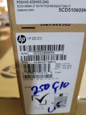 New Laptop HP 250 G10 8GB Intel Core i5 SSD 512GB