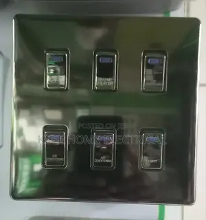 6 Gang Grid Switch With Indicator Light – Modular Wall Switch Panel
