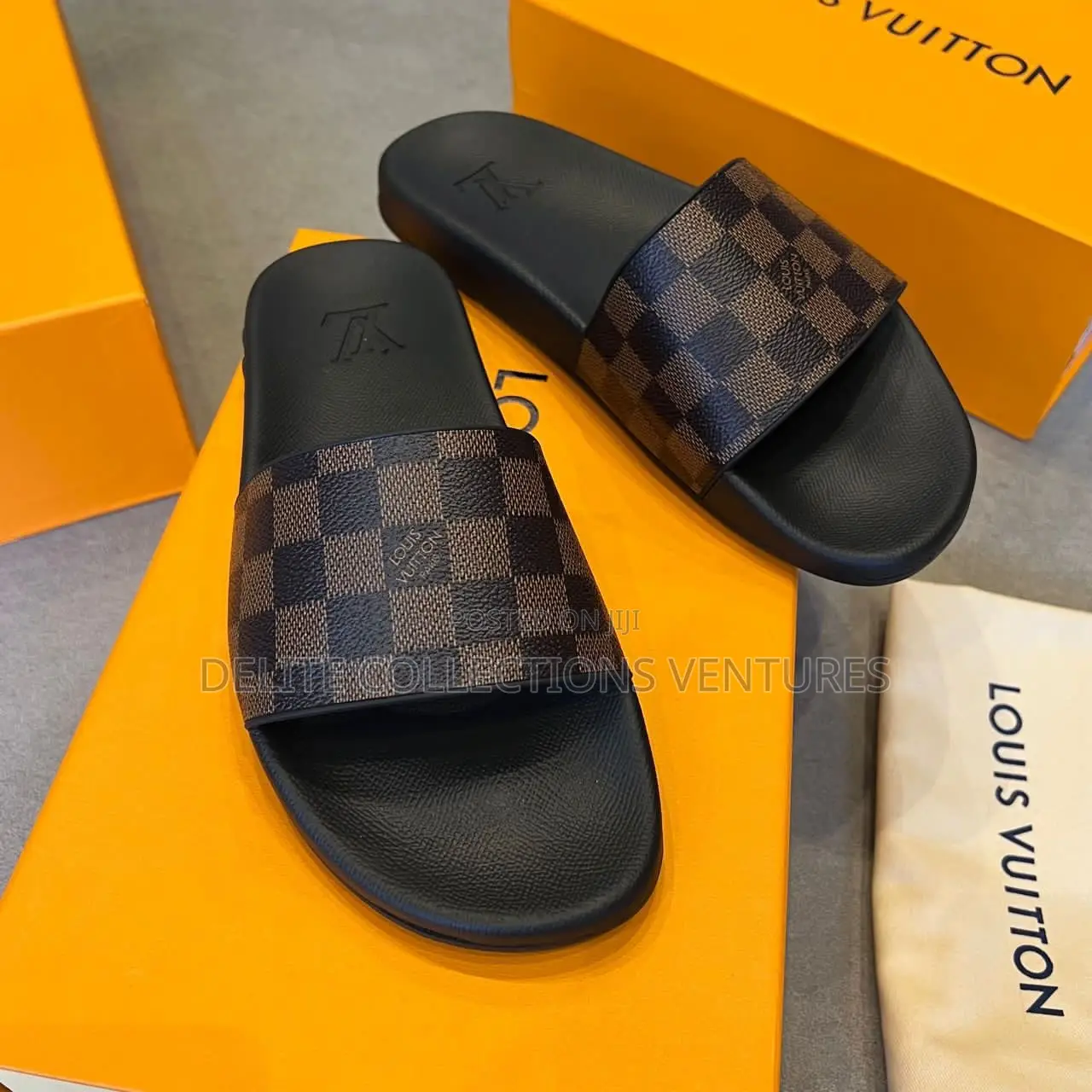Louis Vuitton Waterfront Mule Eclipse Slides 100% Authentic