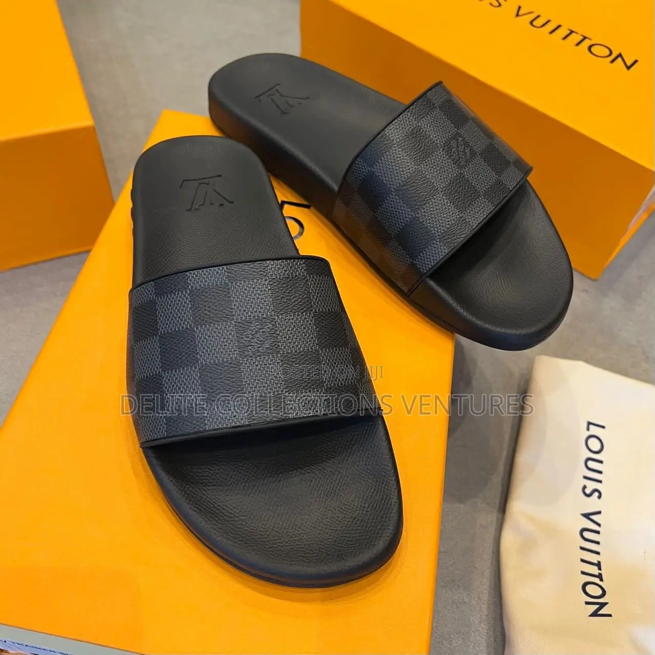 Louis Vuitton Waterfront Mule Eclipse Slides 100% Authentic