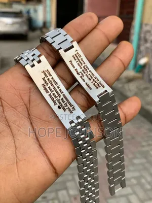 Watch and Engraved Bracelets Available