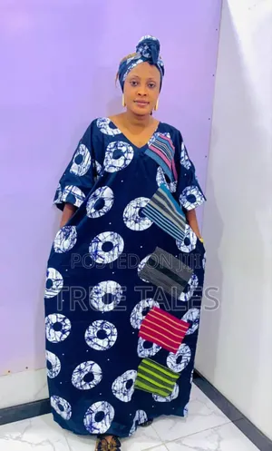 Comfortable Readymade Ankara/Aso Oke Comboboubou Patterned Gowns