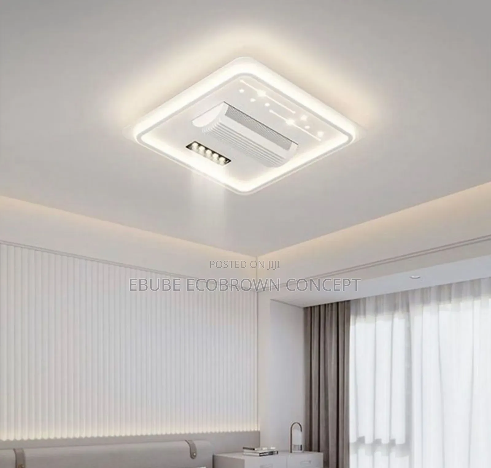 Modern Industrial Design Style Light Emitting Diode Ceiling Fan Light