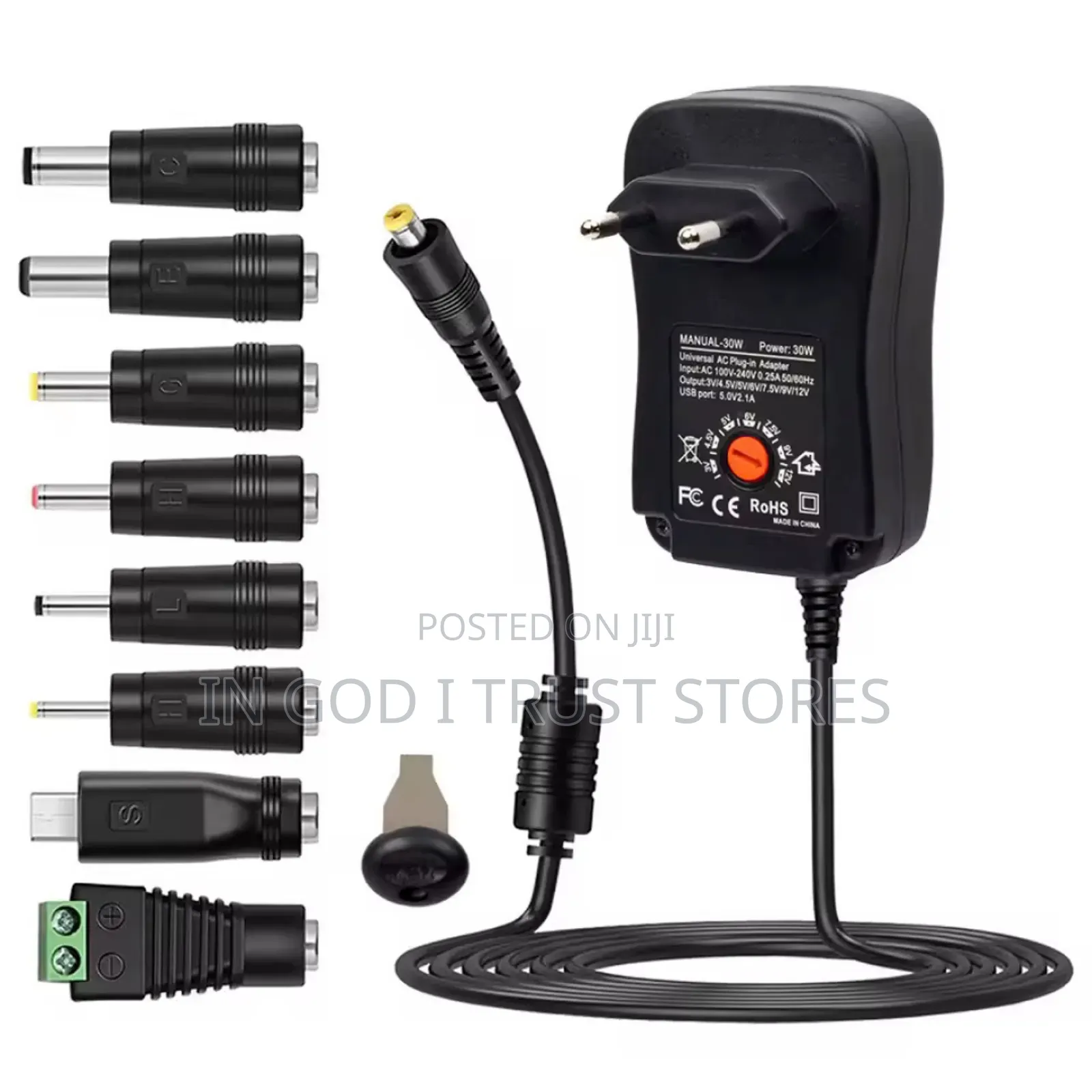 30w Universal Ac to Dc Power Supply Adapter