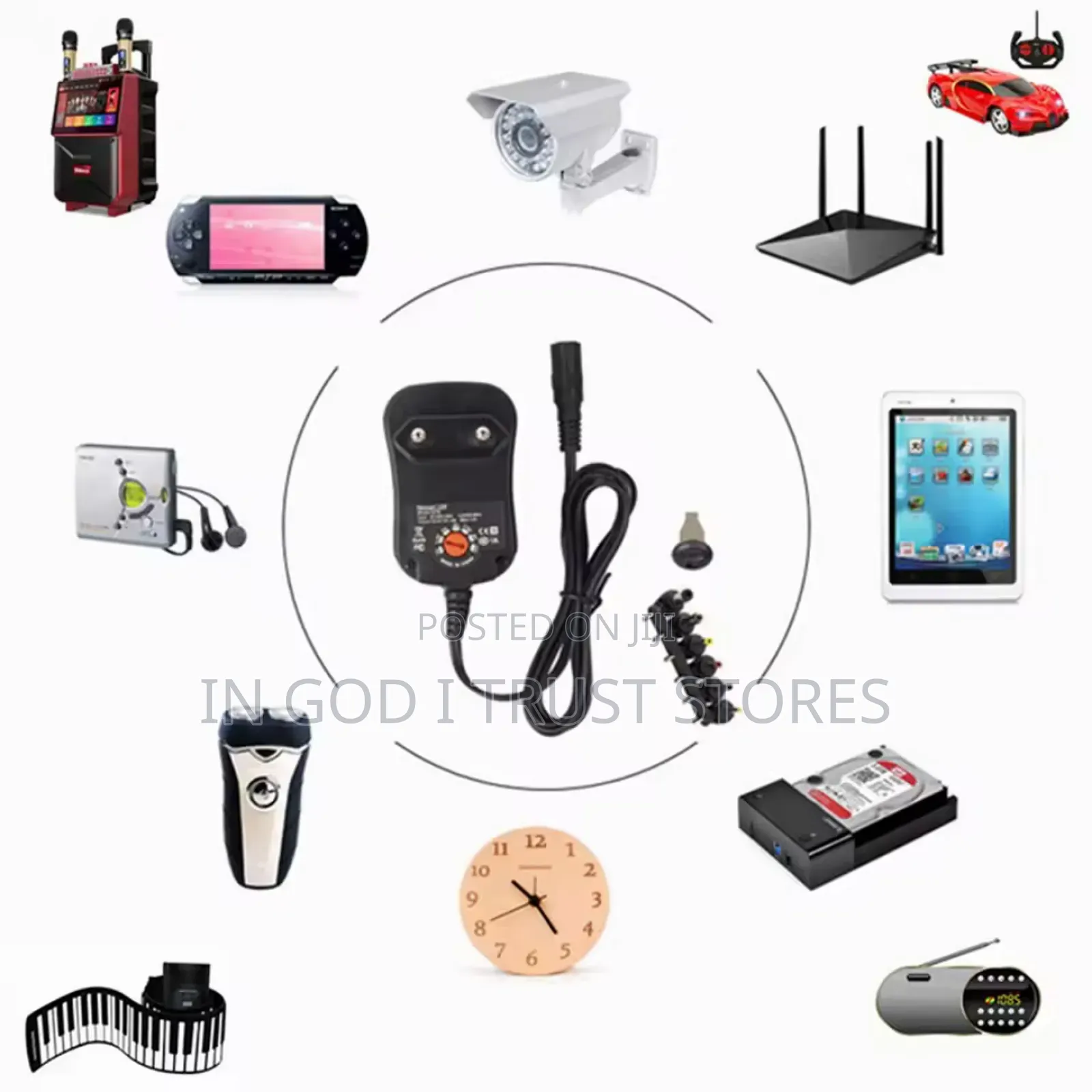 30w Universal Ac to Dc Power Supply Adapter