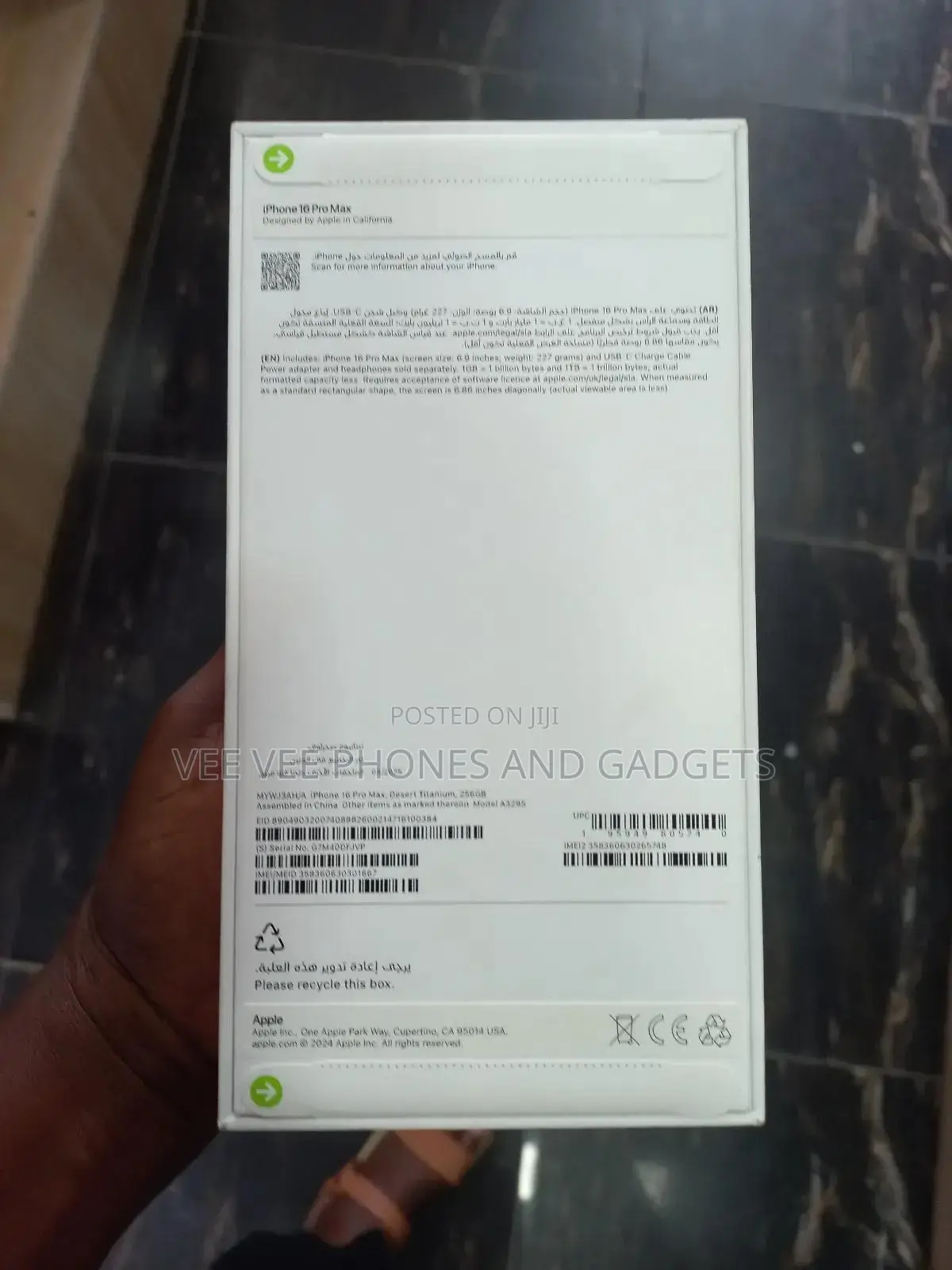 New Apple iPhone 16 Pro Max 256 GB Black