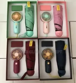 2in1 Umbrella and Fan Corporate Gift Set