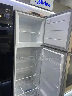 Brand New Midea Double Door Silver Refrigerator