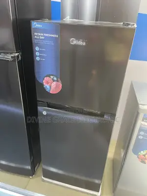 Brand New 207l Midea Double Door Refrigerator (Black)