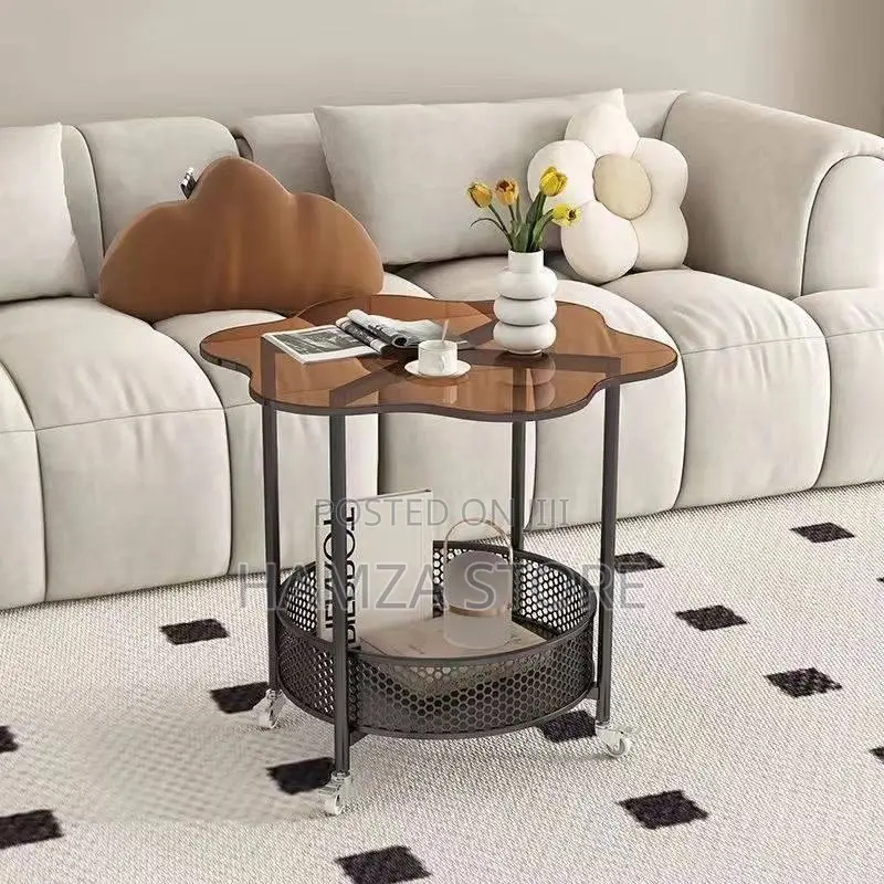 High Quality Luxury Glass Top Side Stool