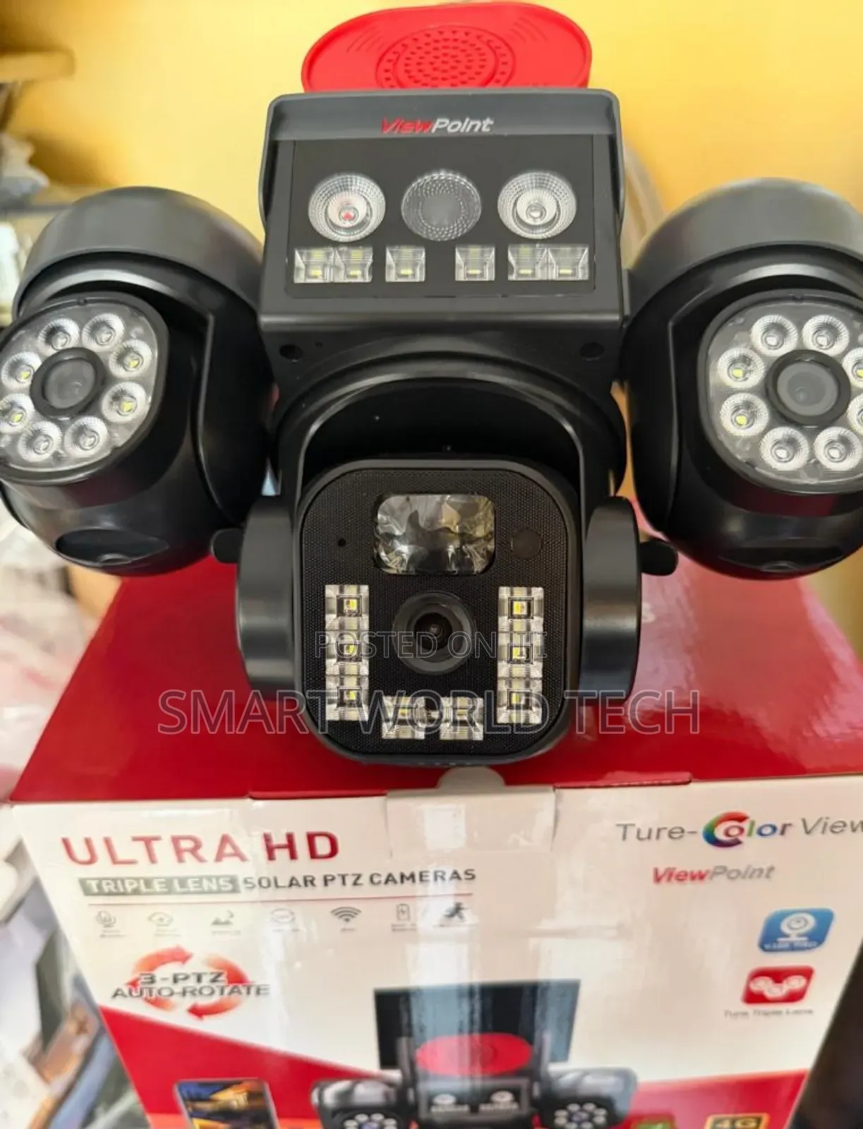 PTZ Triple Lens Surveillance Security Camera Has Alarm Sim Card Enable