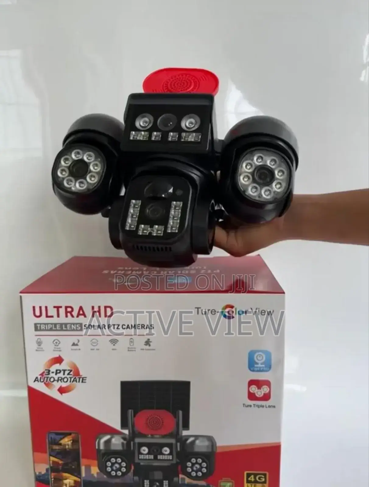 PTZ CCTV Security 4g All Rotating 3 Lens Camera