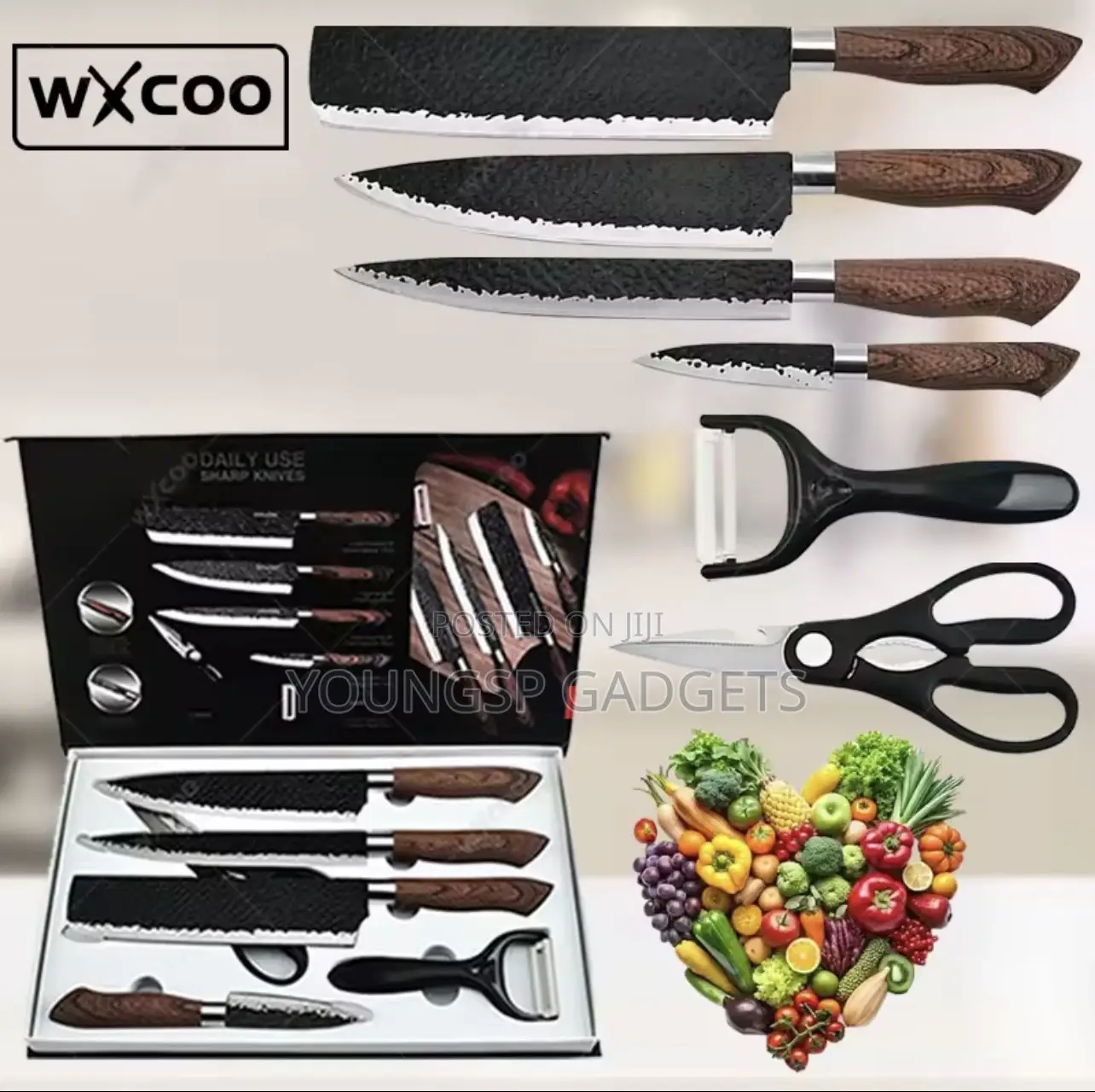 Multifunctional Powerful Kitchen Knife and Scissors Set
