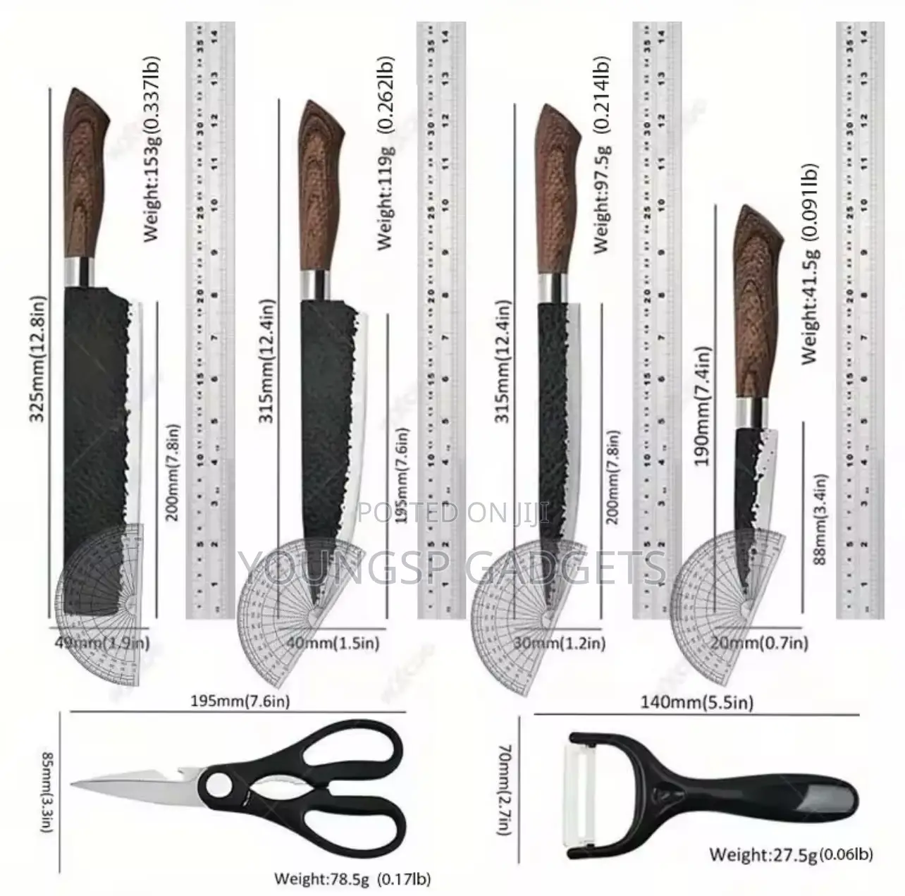Multifunctional Powerful Kitchen Knife and Scissors Set
