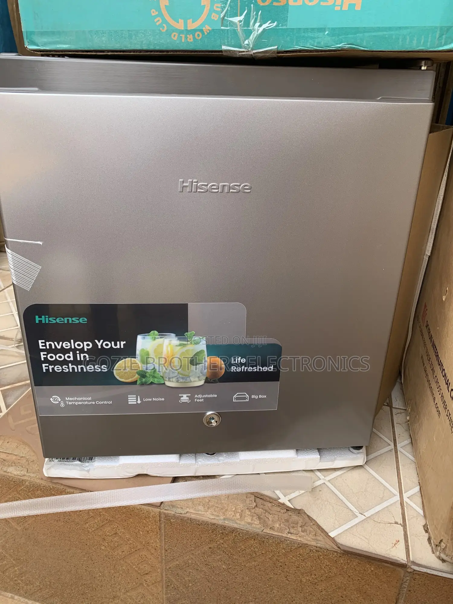 Hisense Bed Side Refrigerator Silver Color