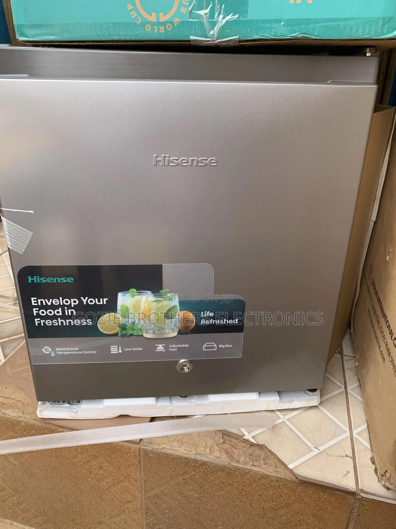 Hisense Bed Side Refrigerator Silver Color