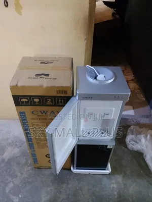 Cway Black Hot and Cold Dispenser With Bottom Refrigerator