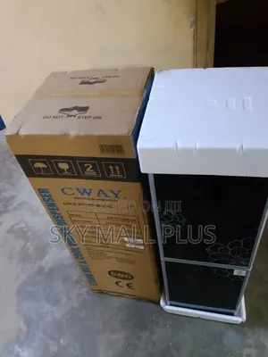 Cway Black Standing Dispenser With Refrigerator