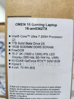 New Laptop HP Omen 16 16GB Intel Core Ultra 7 SSD 1T