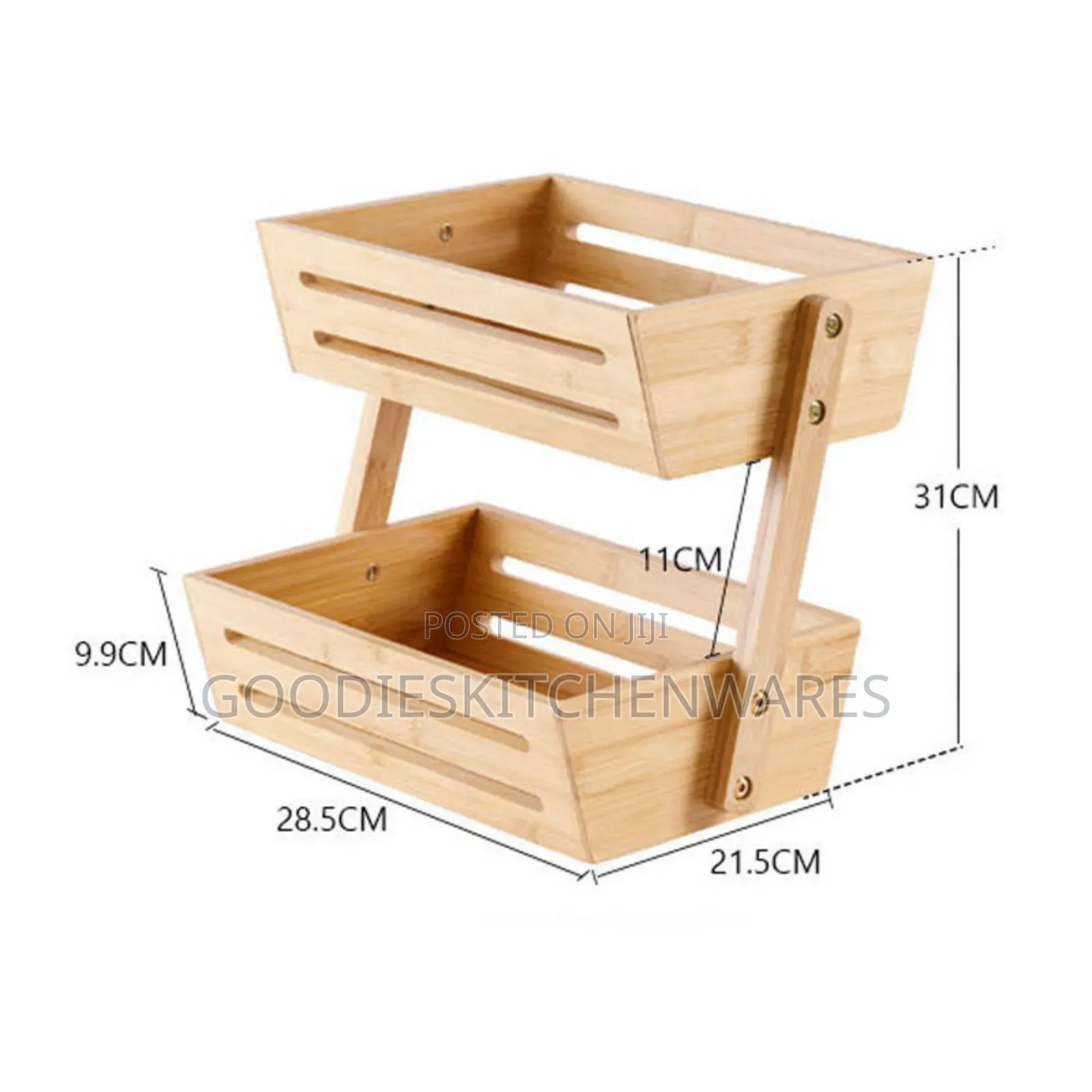 Multifunctional Wooden Fruit Rack Two Layers
