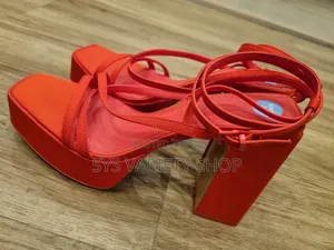 Stradivarius Platform Block Heels (Red)