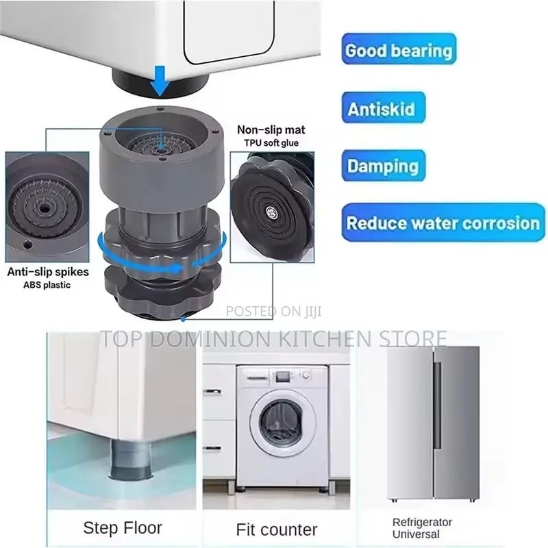 Adjustable Height Washing Machine Support