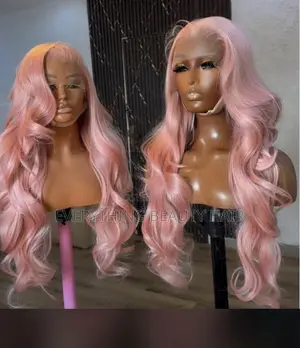 Pink Classy Human Hair Blend Bounce