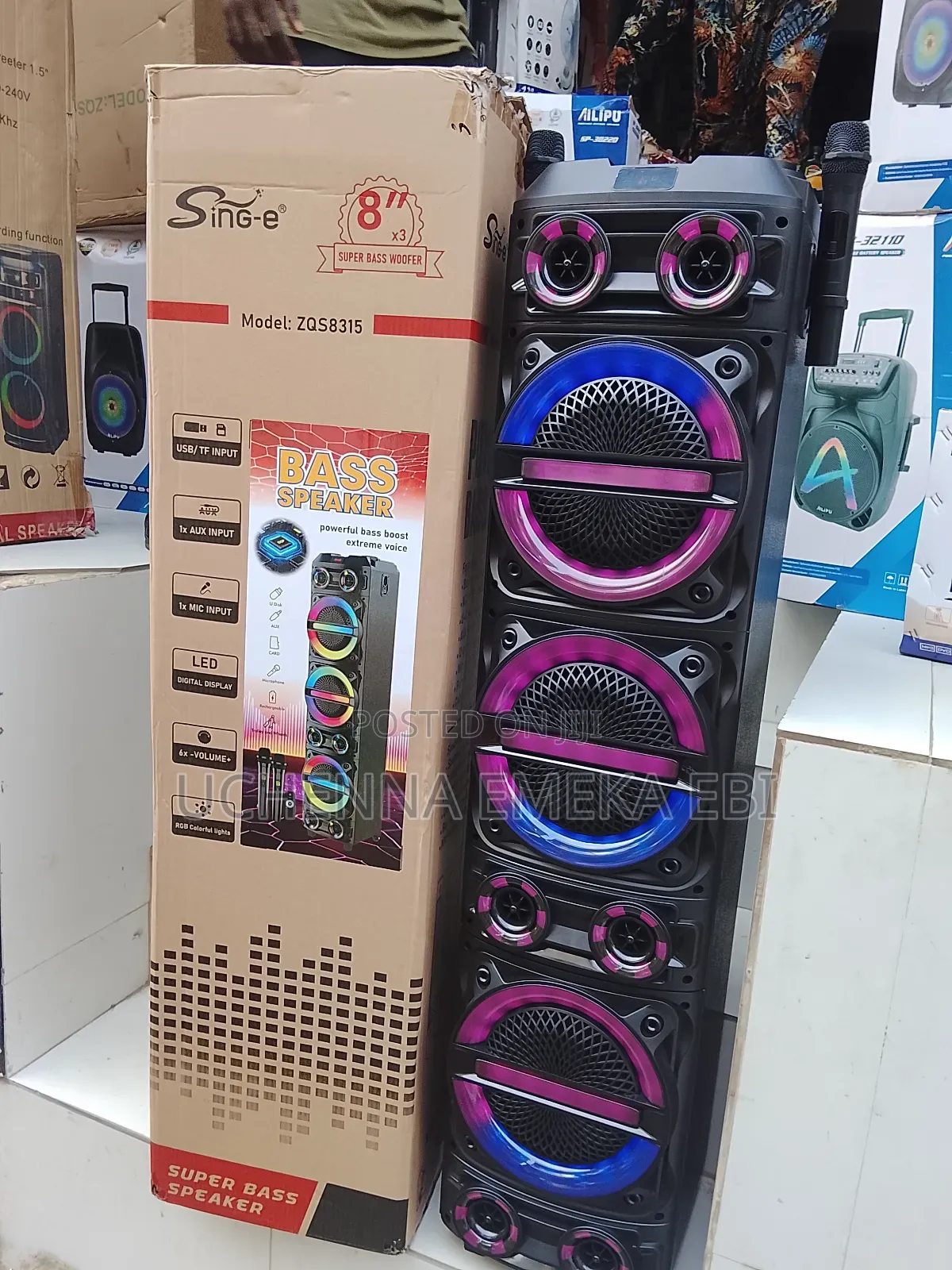Sing-E Speaker With Bluetooth Usb Connection and 2 Mica Phone