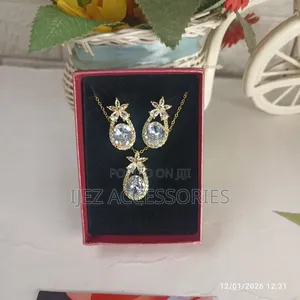 Ijez Simple Necklace and Earrings Set