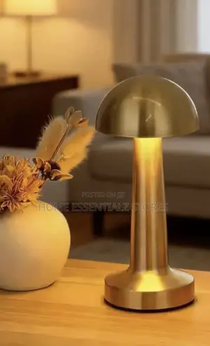 Rechargeable Round Base Touch Table Lamp - Mushroom Table Lamp