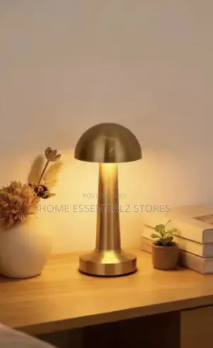 Rechargeable Round Base Touch Table Lamp - Mushroom Table Lamp