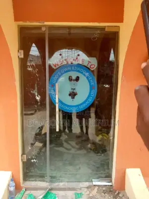 Entrance Swing Door With Logo Design