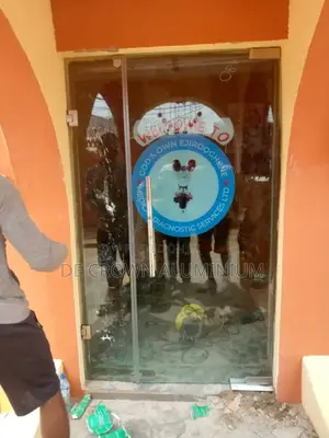 Entrance Swing Door With Logo Design
