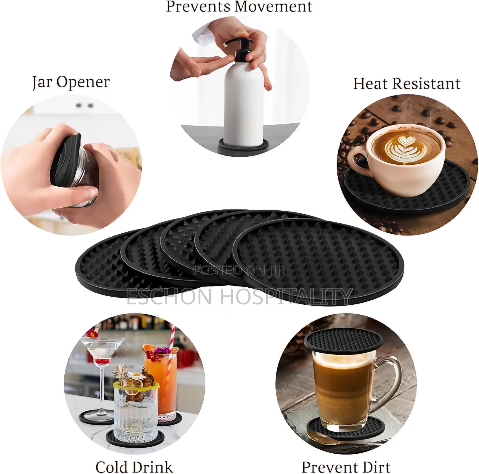 Black Silicone Drink Coasters. Black Silicone Drink Coasters Covers
