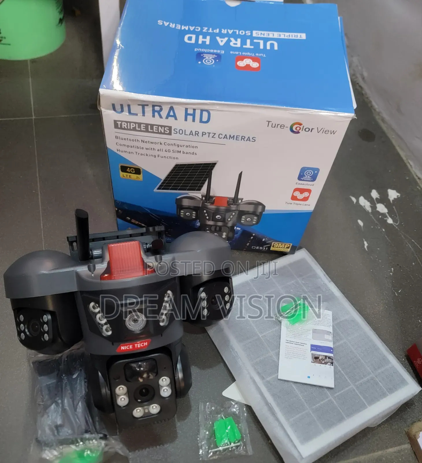 Three Lens Solar Smart Camera Essecoud
