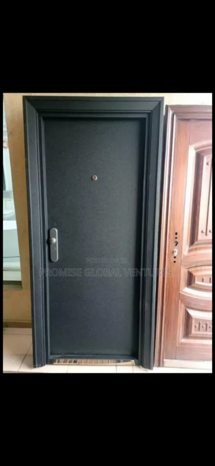 Kitchen Exit Black Door