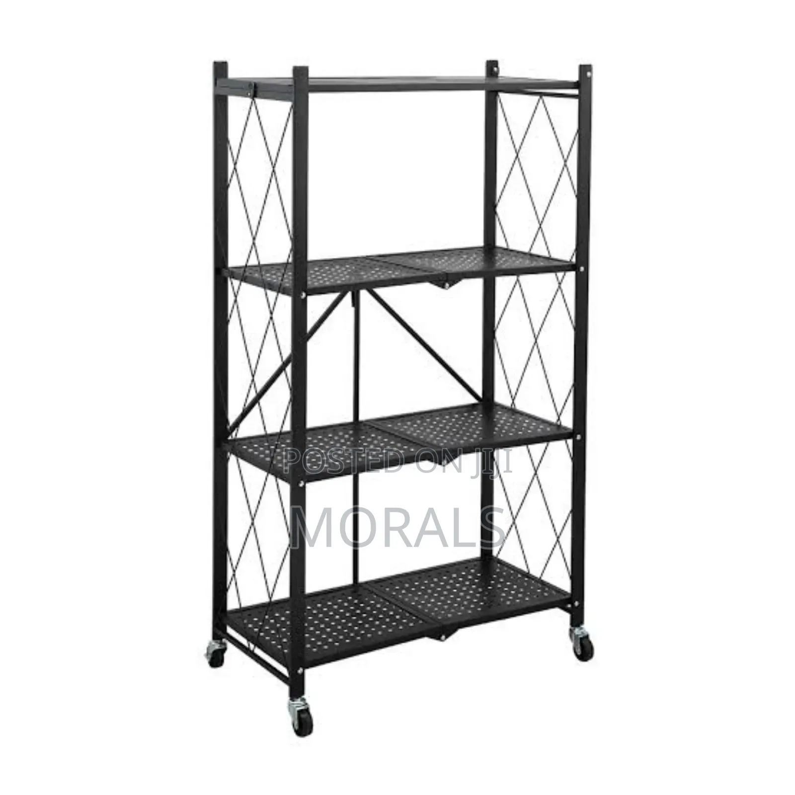 4 Step Foldable Black Shelf