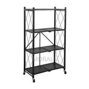 4 Step Foldable Black Shelf