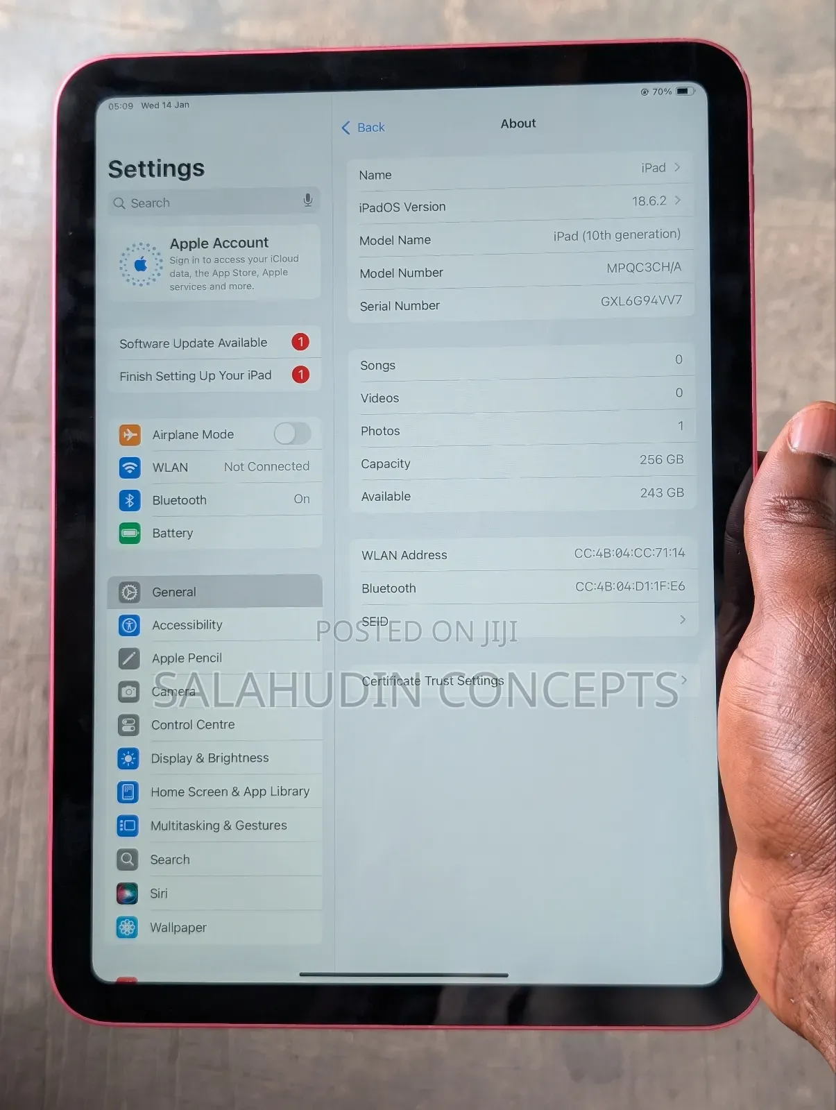 Apple iPad (2022) 256 GB Pink
