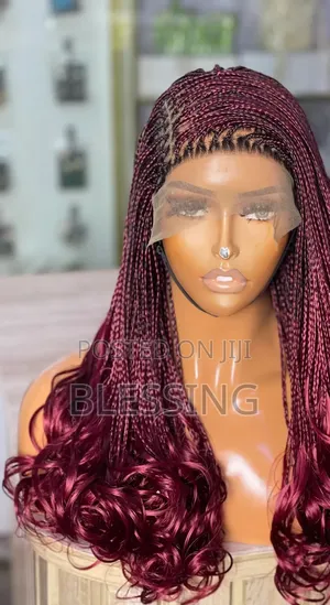 Frenchcurlsbraided Wig 6by6 8 Inches