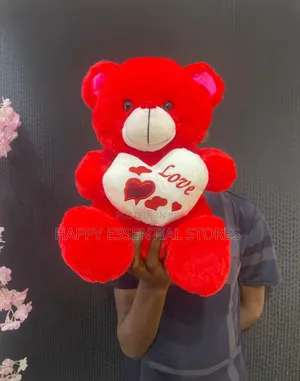 Sitting Teddy Bear With Heart