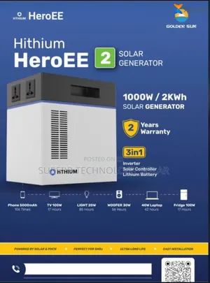 2kw 12v Hithium Solar Generator Available Instock