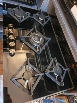 Original Quality Polystar Luxury 90cm 5 Burners Gas Cooker Hob Copper)