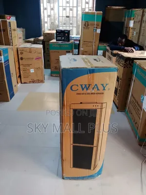 Cway Black Hot Cold Dispenser With Cooling Storage