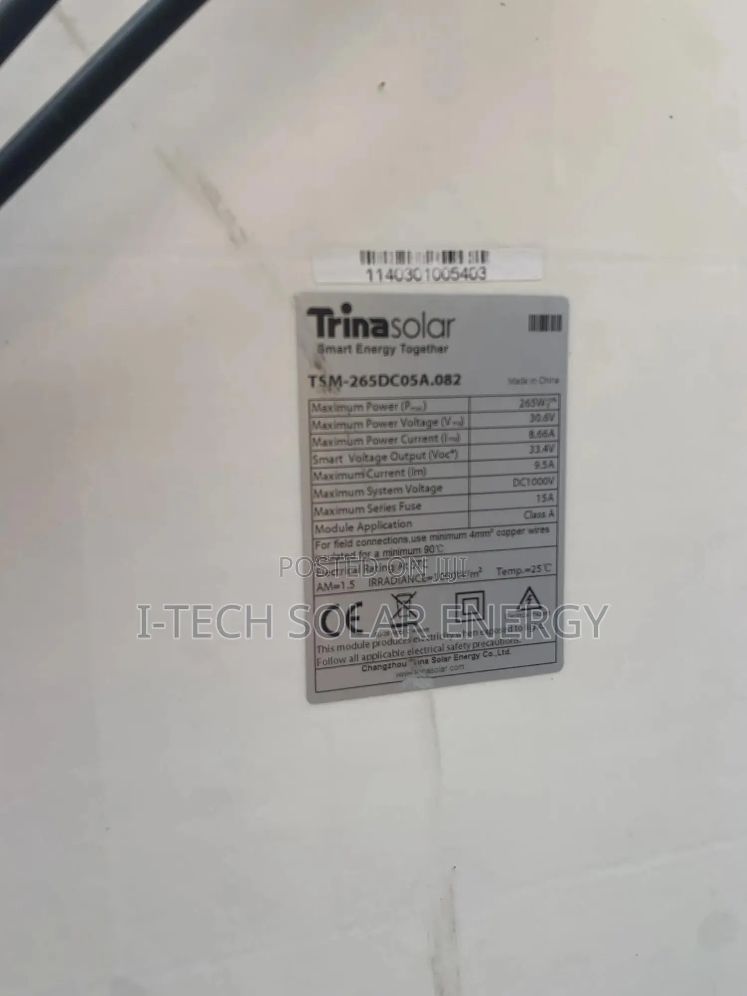 265watts Trina Solar Panel