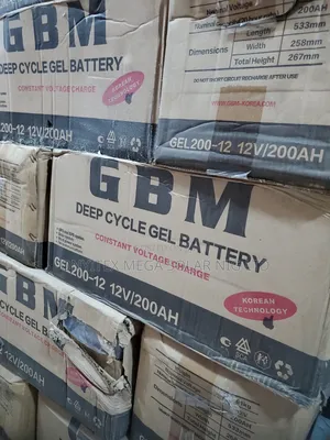 GBM Deep Cycle Gel Battery 200ah 12v With Warranty
