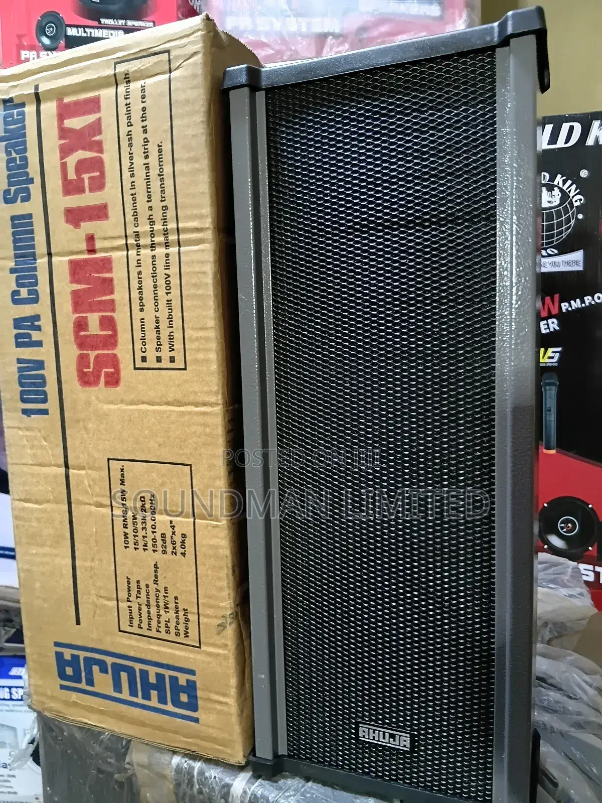 Ahuja Wall Mounted Column Speaker SCM-15xt