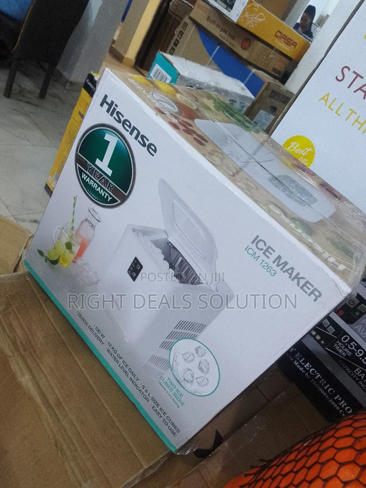 Hisense 12kg/Day Automatic Ice Cube Maker – Perfect for Home Office